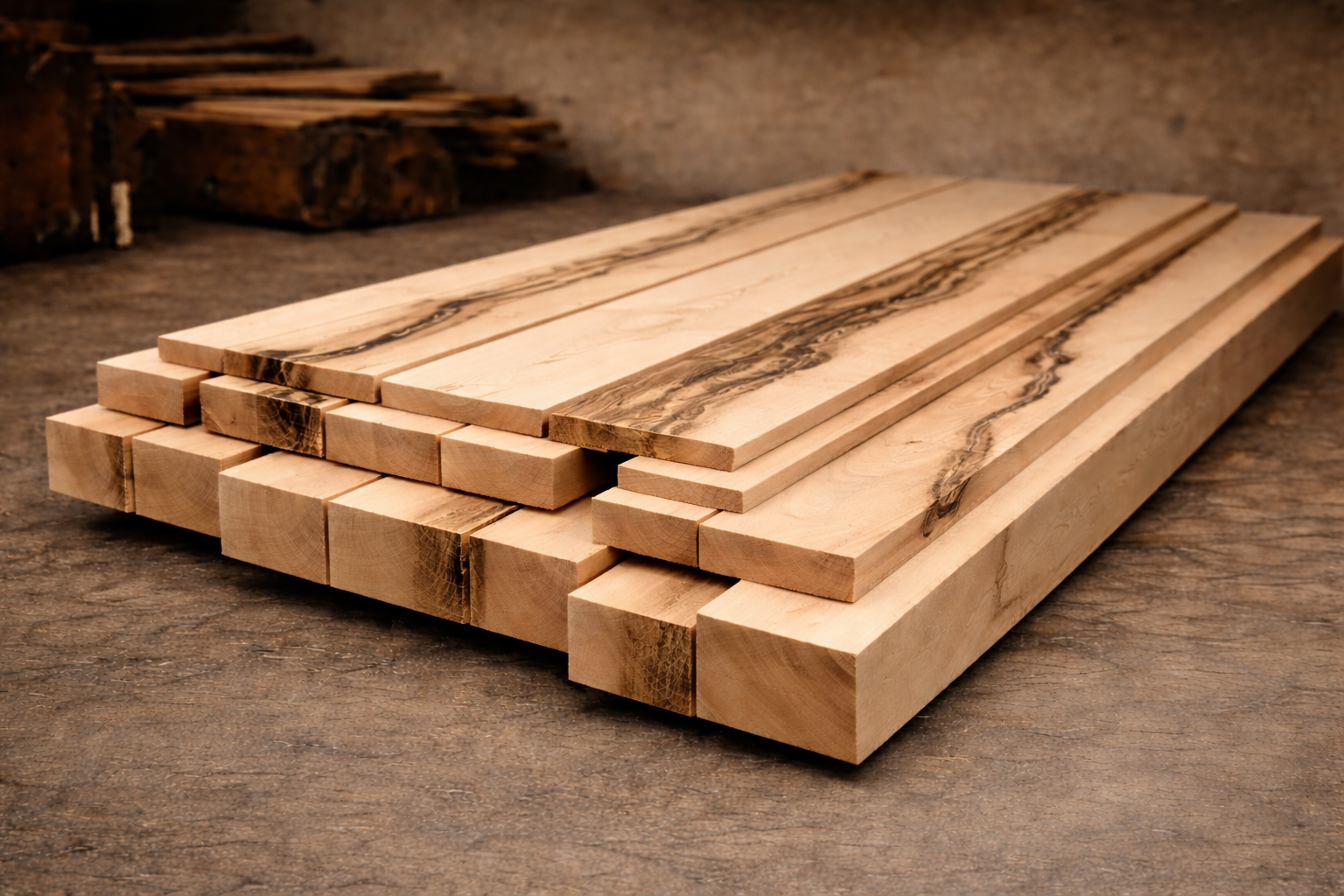 Curly Brown Maple - Dimensional Lumber